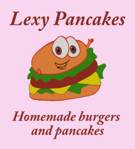 Lexy Pancakes Koh Phangan has a pink Logo and overall design